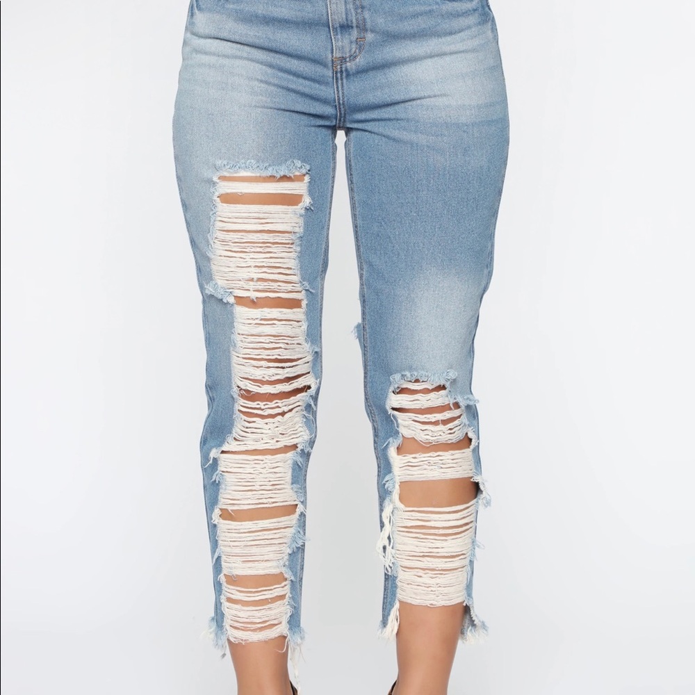 Distressed Denim Jeans
